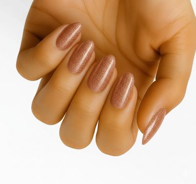Delune Copper Glitter (Non-UV Nail Wraps)