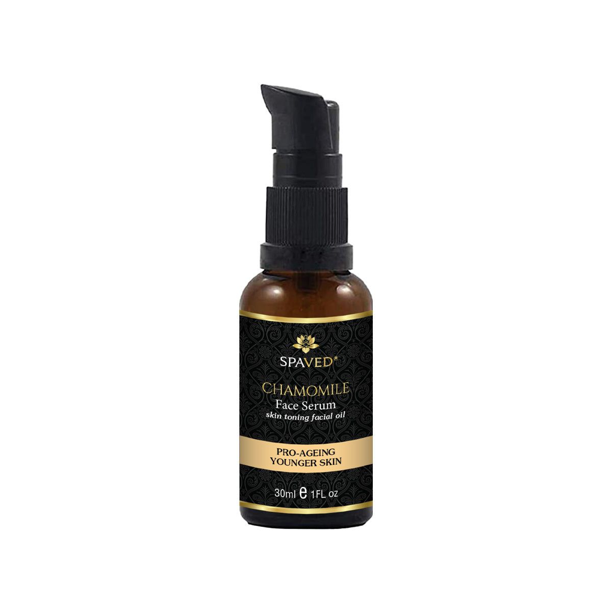 SpaVed Chamomile Face Oil Serum - Night Renewal for Hydrated, Youthful Glow