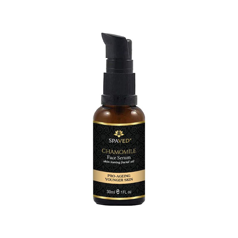 SpaVed Chamomile Face Oil Serum - Night Renewal for Hydrated, Youthful Glow