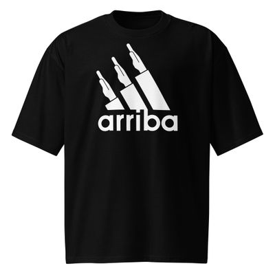 Camiseta oversize negra [&quot;arriba&quot; blanco]