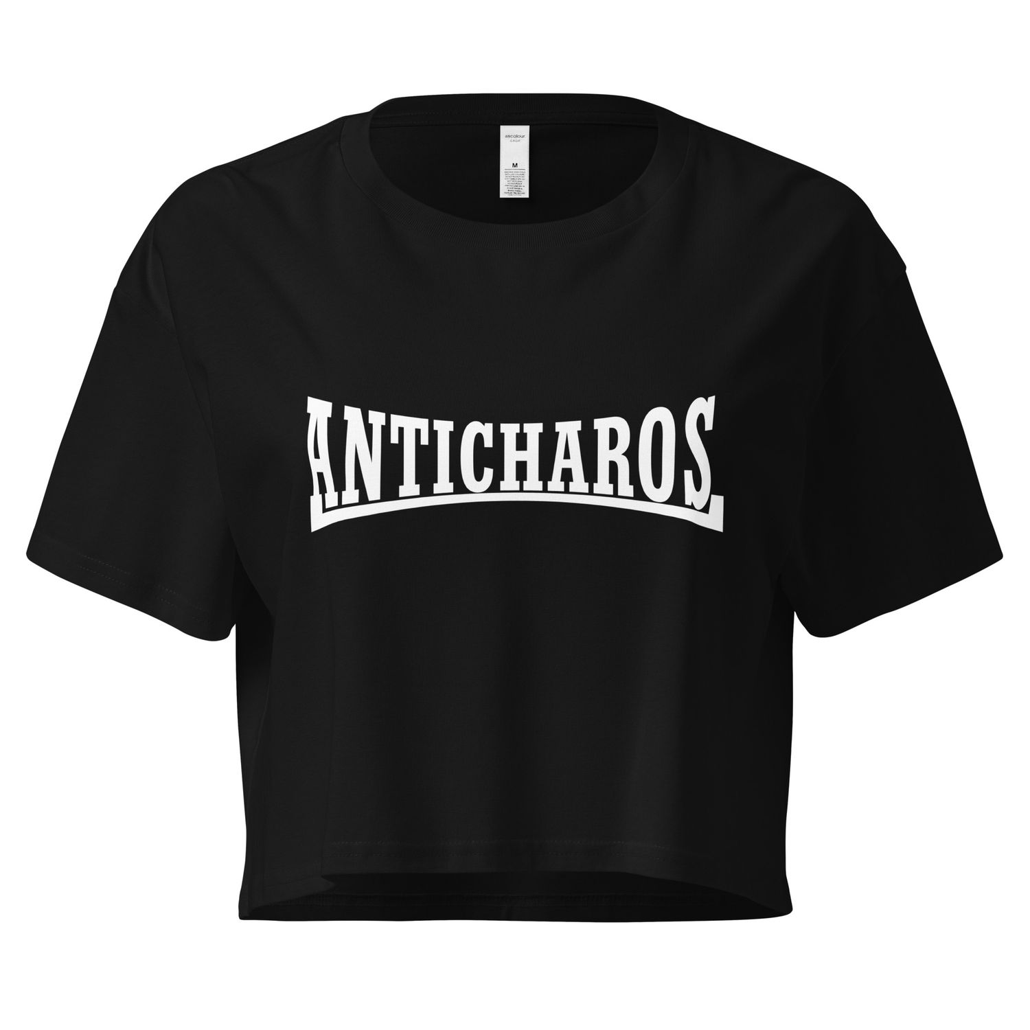 Top corto varios colores (crop top) [&quot;Anticharos&quot; blanco]