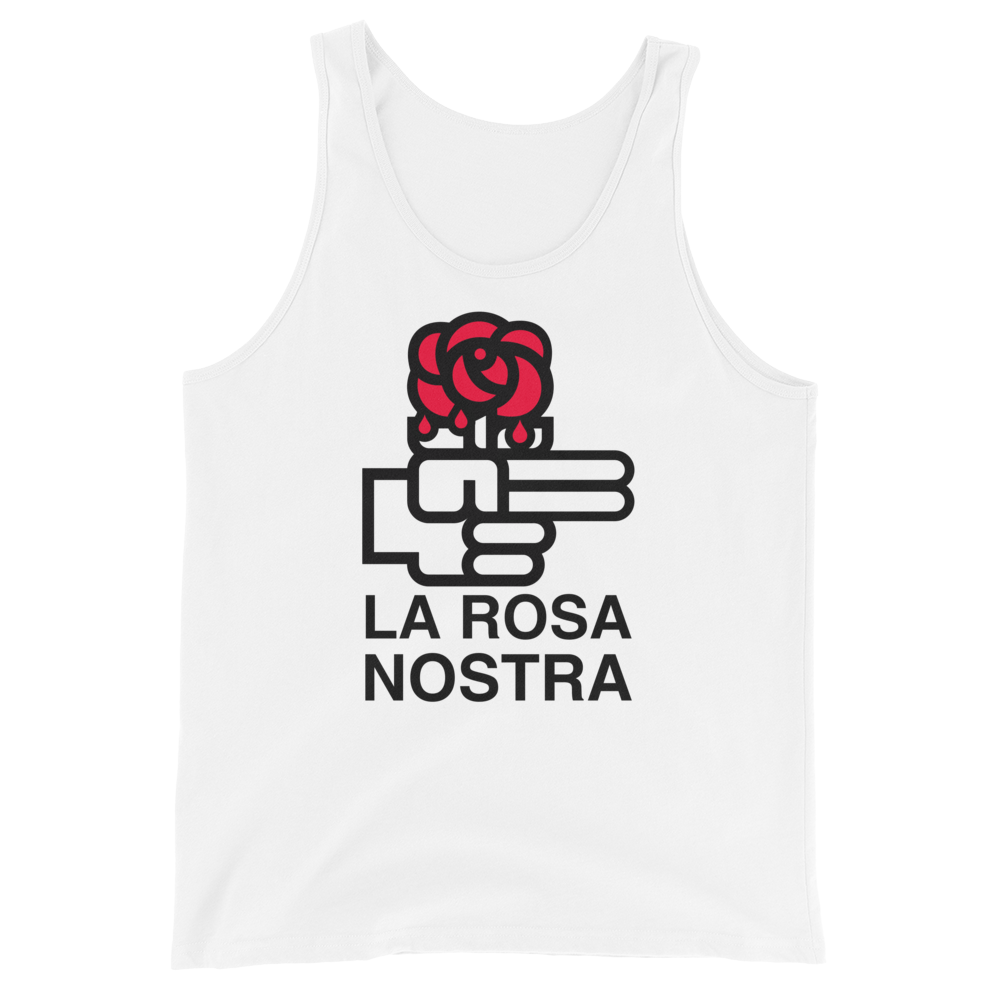 Camiseta tirantes (tank top) blanco &quot;LA ROSA NOSTRA&quot;