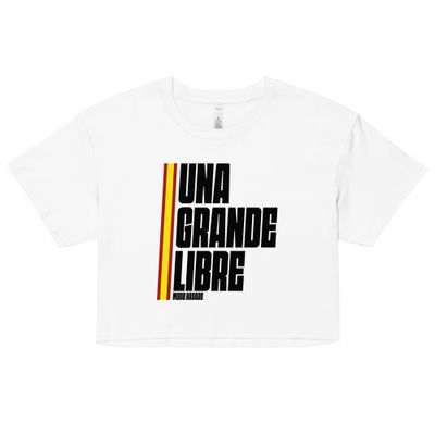Top corto varios colores (crop top) [&quot;UNA, GRANDE, LIBRE&quot; negro]