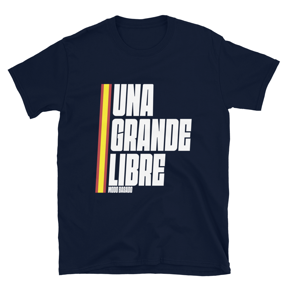 Camiseta varios colores oscuros [&quot;UNA, GRANDE, LIBRE&quot; blanco]