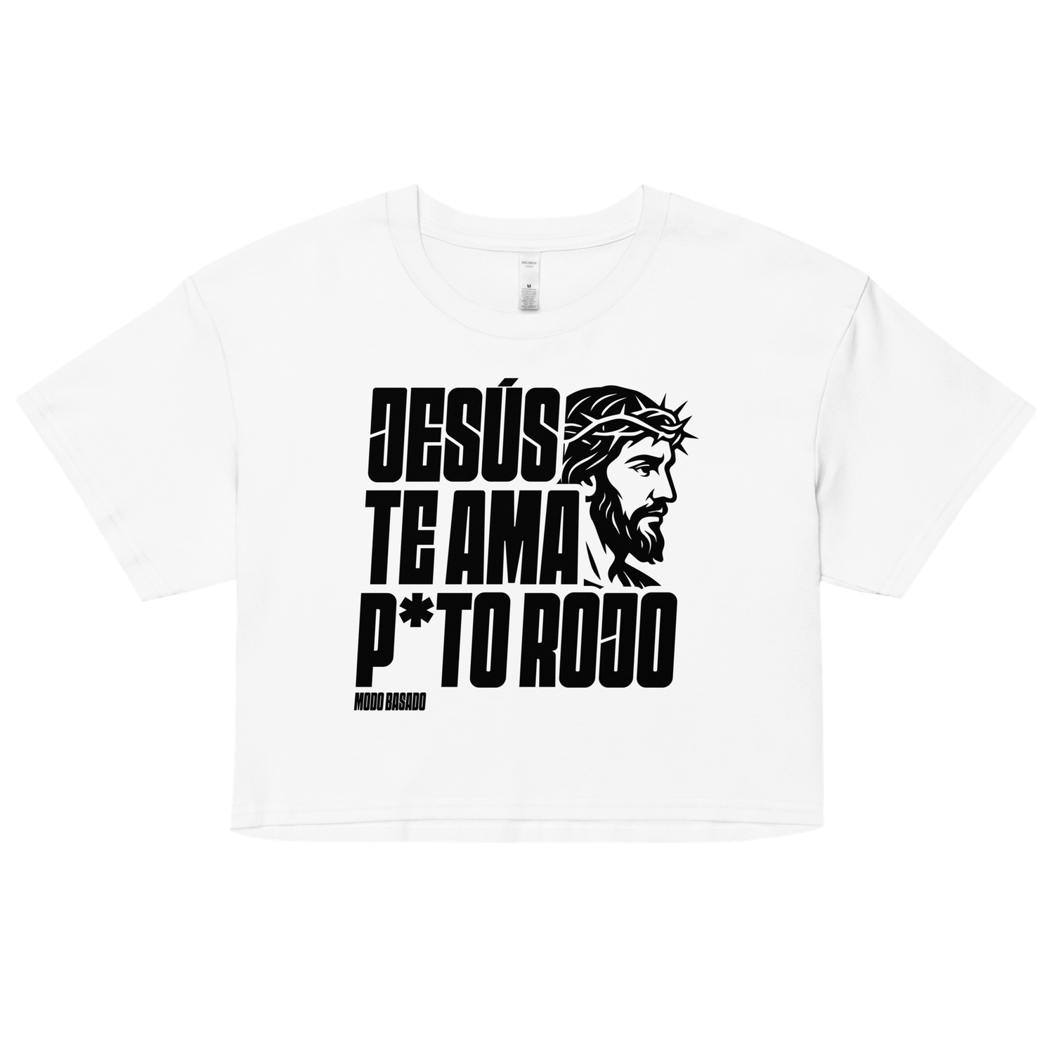 Top corto varios colores (crop top) &quot;JESÚS TE AMA&quot;