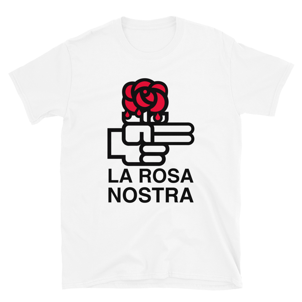 Camiseta blanca &quot;LA ROSA NOSTRA&quot;