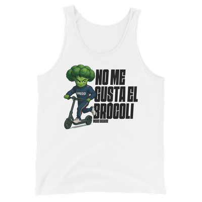 Camiseta tirantes blanca (tank top)  &quot;NO ME GUSTA EL BRÓCOLI&quot;