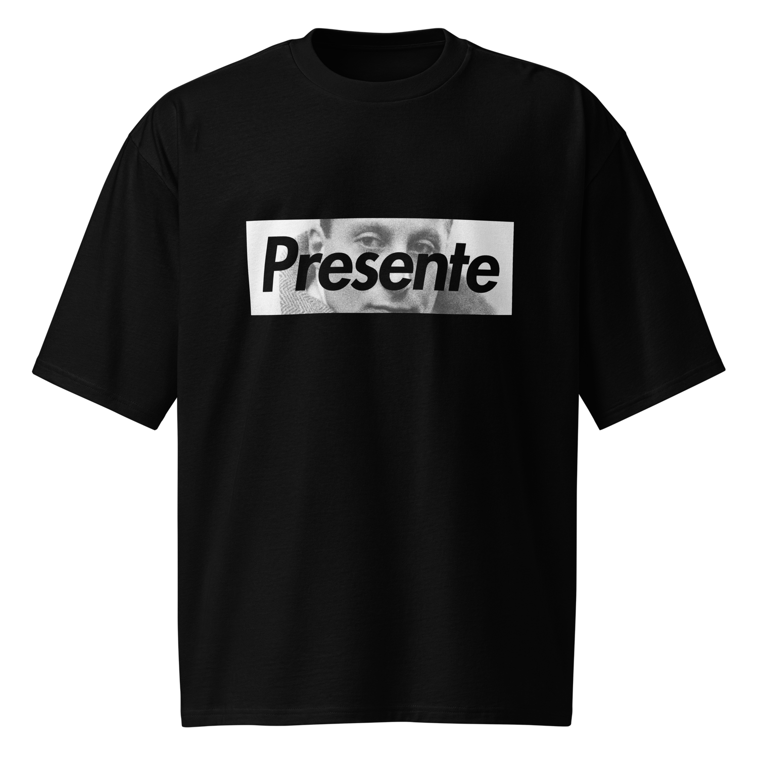Camiseta oversize negra [&quot;Presente&quot; JAPDR]