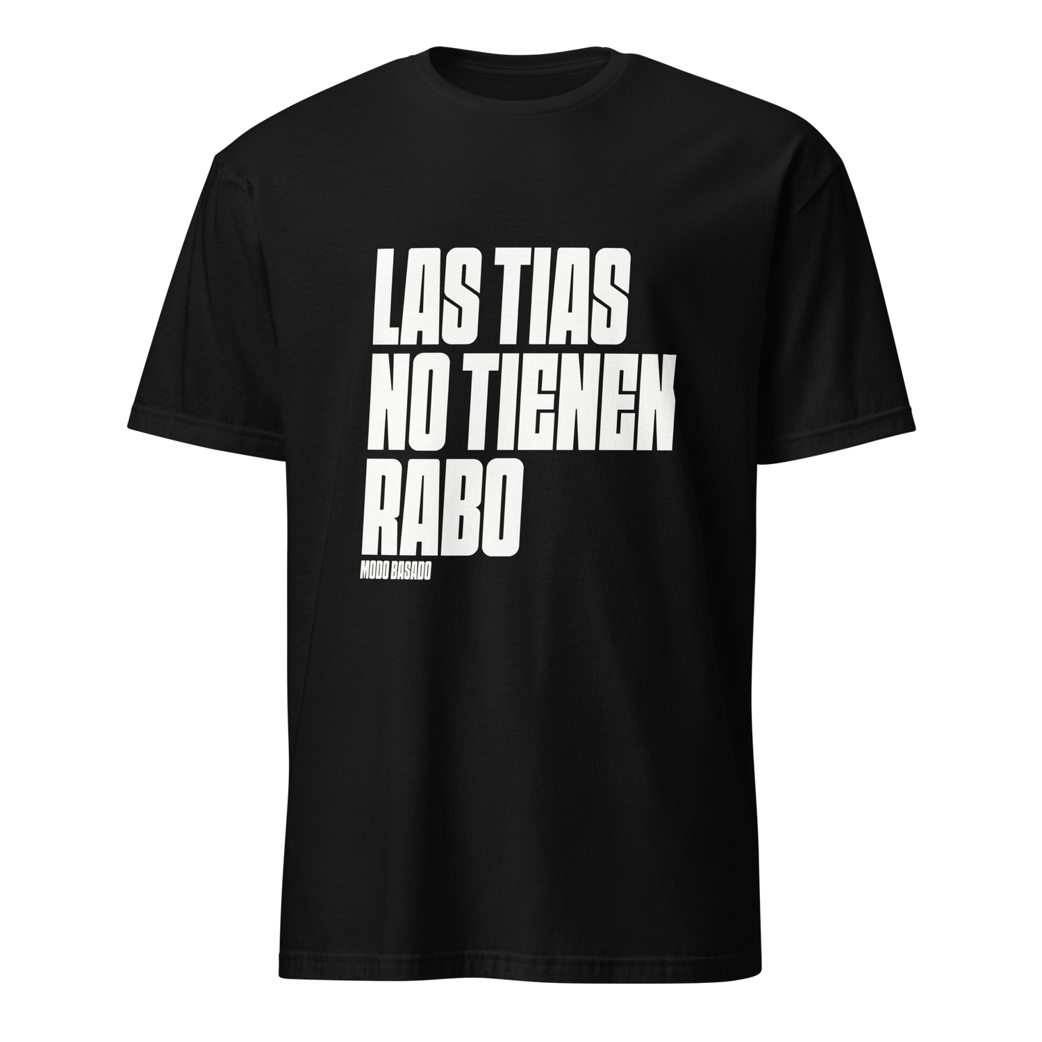 Camiseta negra &quot;LAS TÍAS NO TIENEN RABO&quot;
