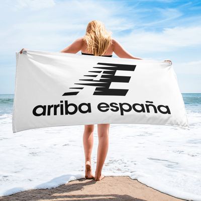 Toalla blanca &quot;AE&quot;  100x150cm