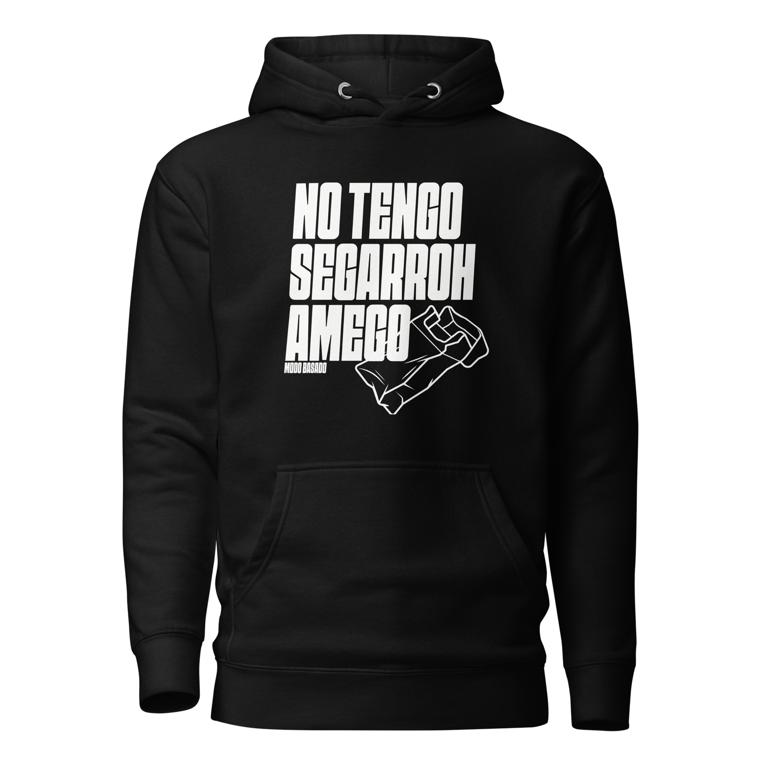 Sudadera negra &quot;No tengo segarroh amego&quot;