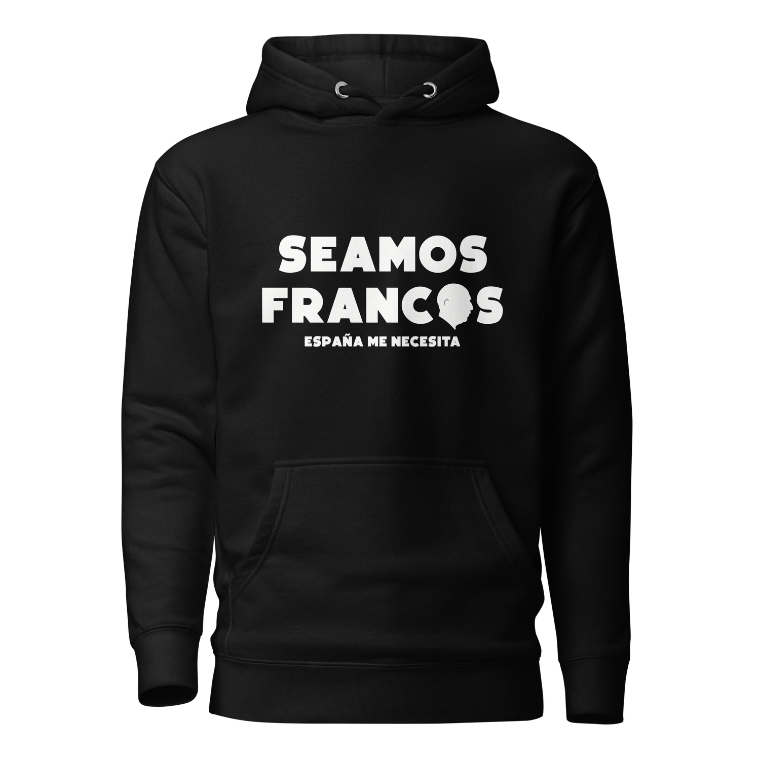 Sudadera negra &quot;SEAMOS FRANCOS&quot;