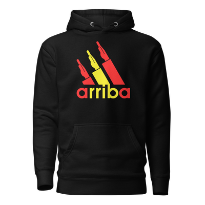 Sudadera negra &quot;arriba&quot; rojigualda