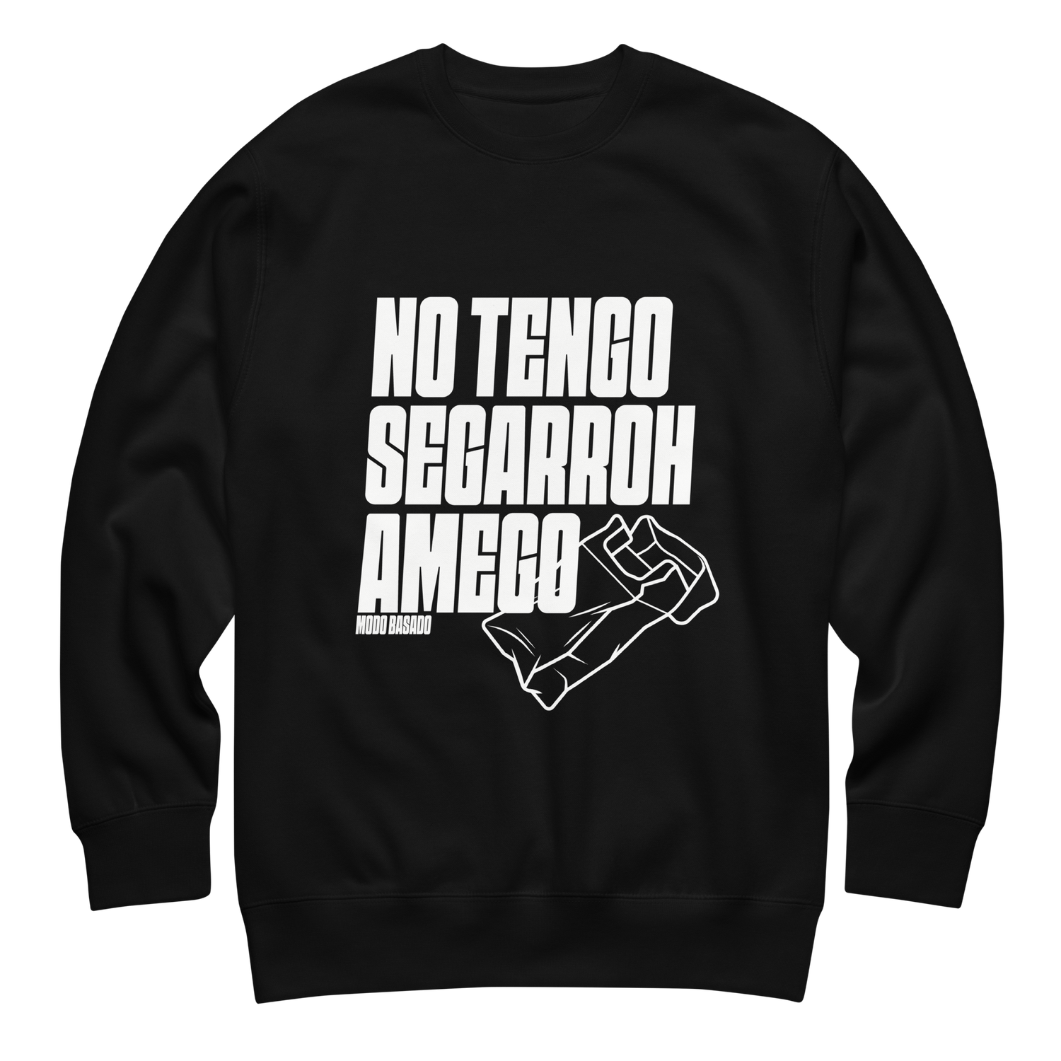 Suéter negro "NO TENGO SEGARROH"