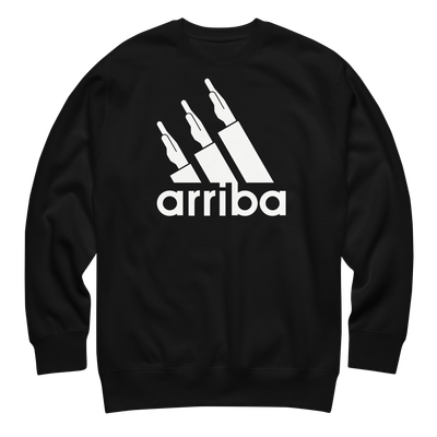 Suéter negro "arriba" blanco