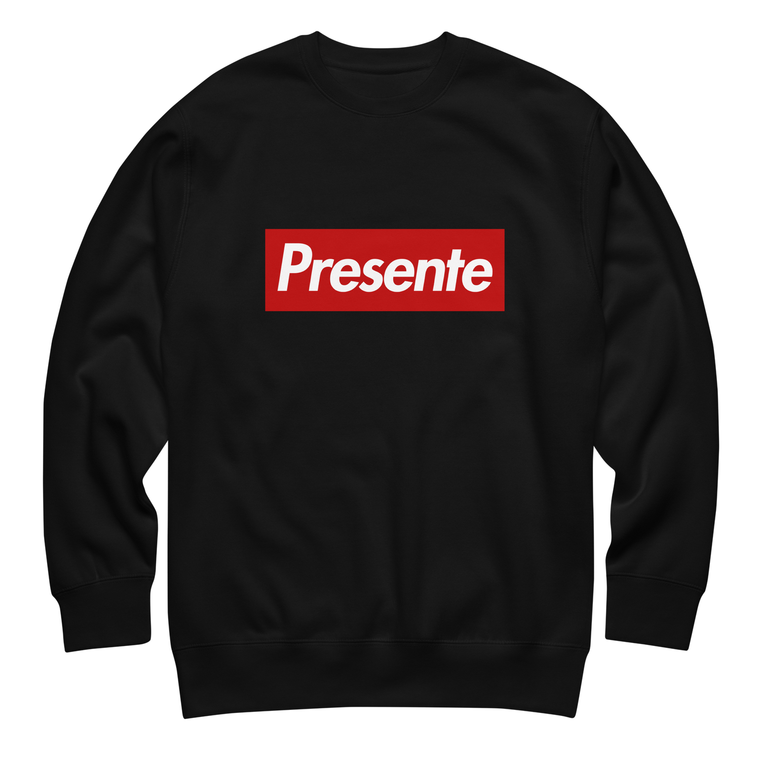 Suéter negro "presente" rojo