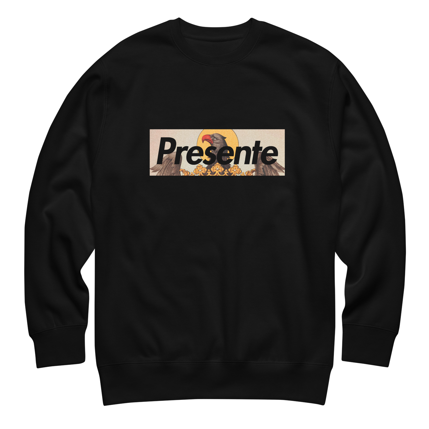 Suéter negro "presente" águila