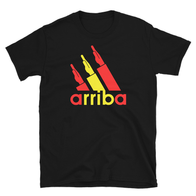 Camiseta negra ["arriba" rojigualda]