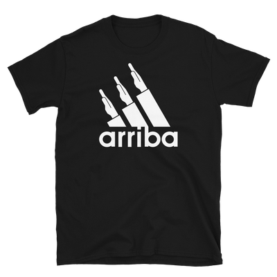 Camiseta negra ["arriba" blanco]
