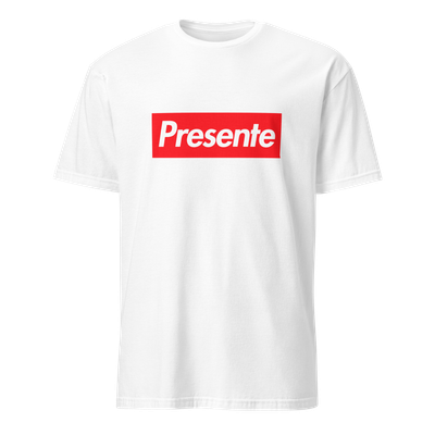 Camiseta blanca ["Presente" rojo]