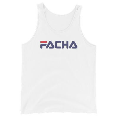 Camiseta tirantes blanca (tank top)  "FACHA"