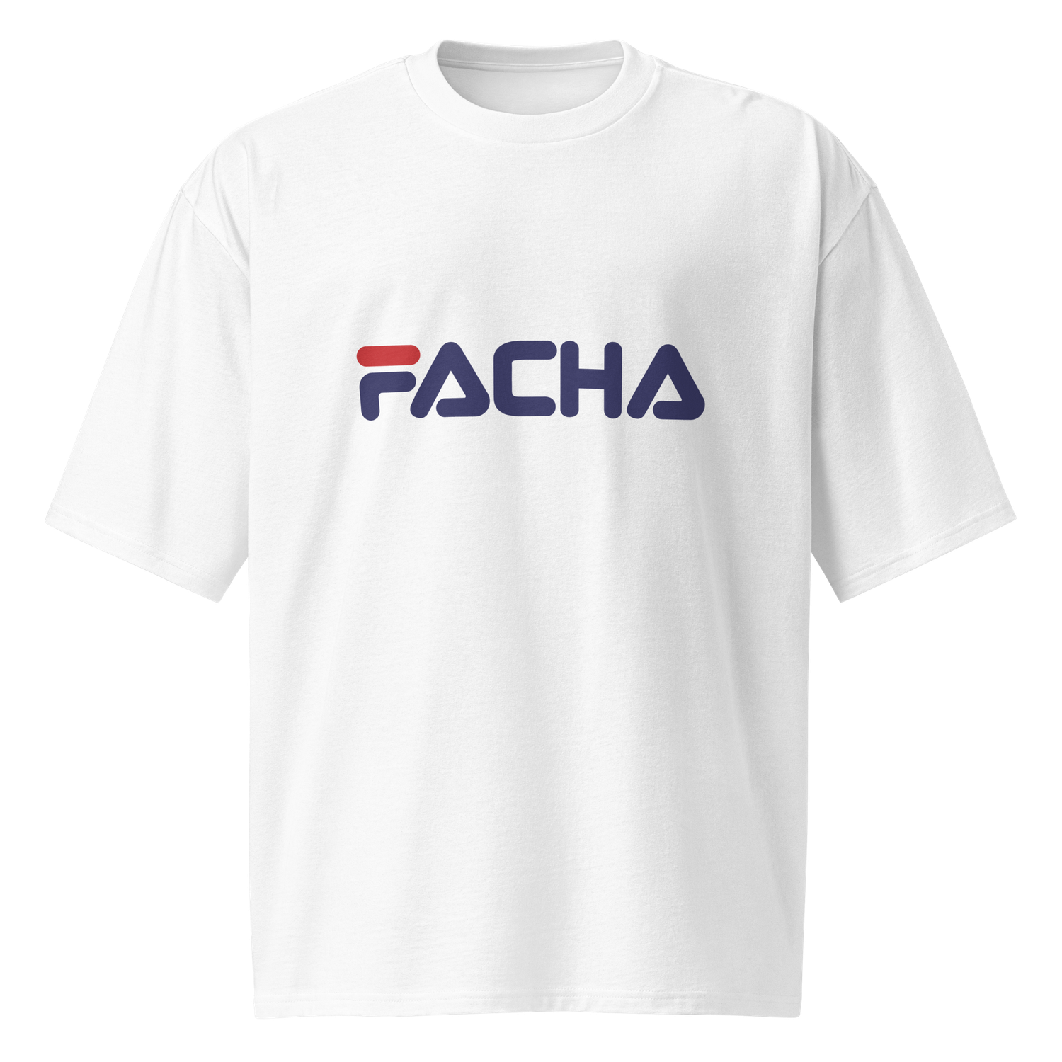 Camiseta oversize blanca "FACHA"