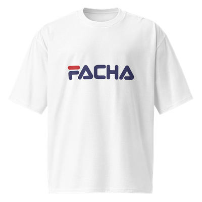 Camiseta oversize blanca "FACHA"