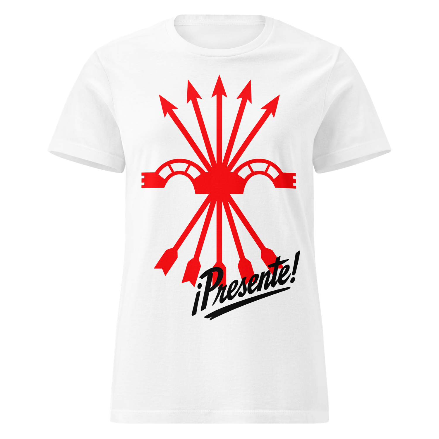 Camiseta mujer blanca "¡Presente!"