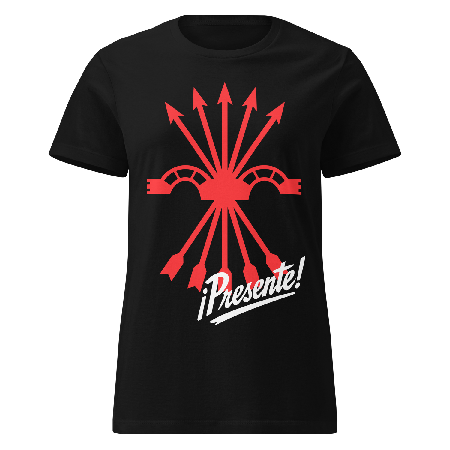 Camiseta mujer negra "¡Presente!"
