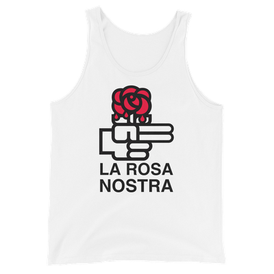 Camiseta tirantes blanca (tank top)  "LA ROSA NOSTRA"