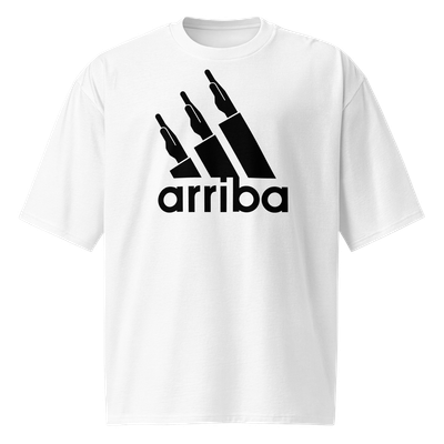Camiseta oversize blanca ["arriba"negro]