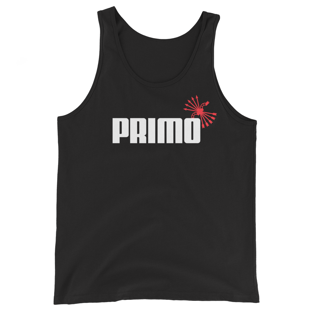 Camiseta tirantes negra (tank top)  "PRIMO"
