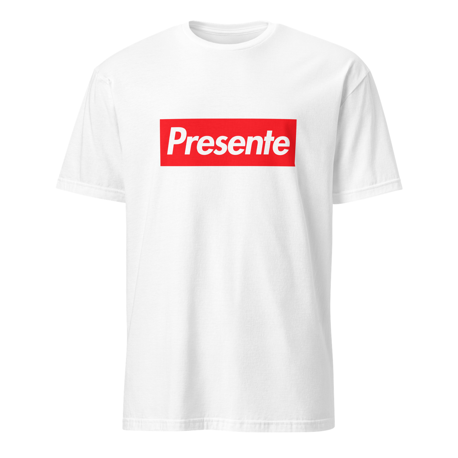 Camiseta blanca ["Presente" rojo]