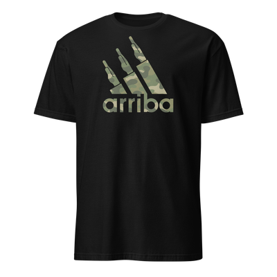 Camiseta negra "arriba" camuflaje