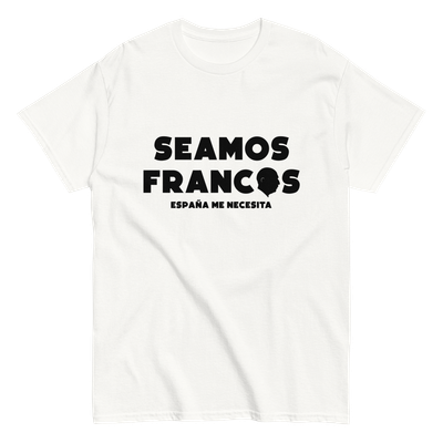 Camiseta blanca "SEAMOS FRANCOS" ESP