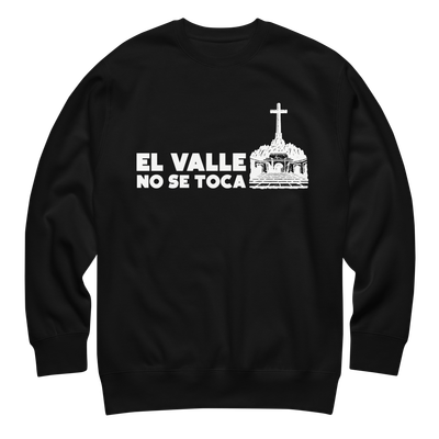Suéter negro "EL VALLE NO SE TOCA"