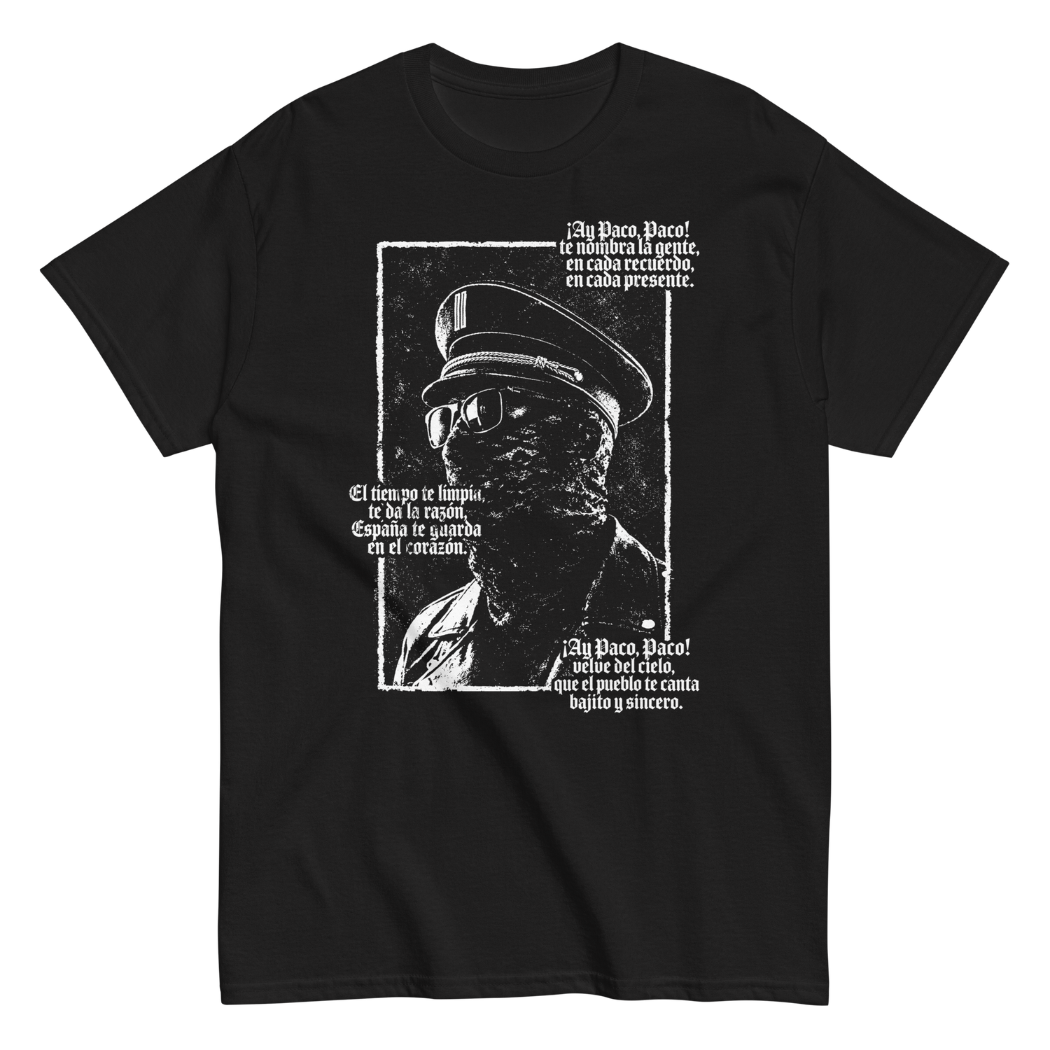 Camiseta negra "Coronel Basado - letra"