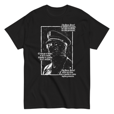 Camiseta negra "Coronel Basado - letra"