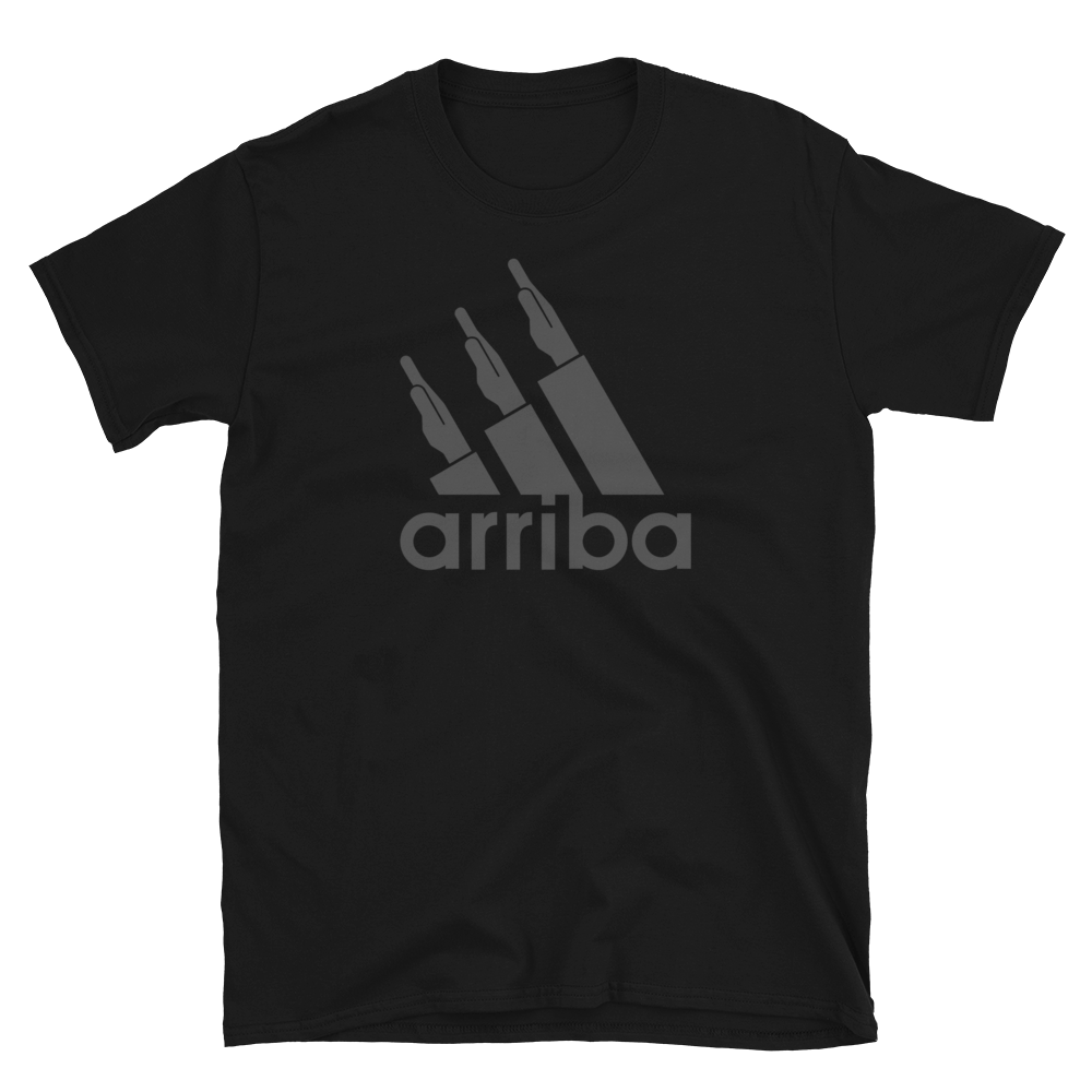 Camiseta negra "arriba" oscuro