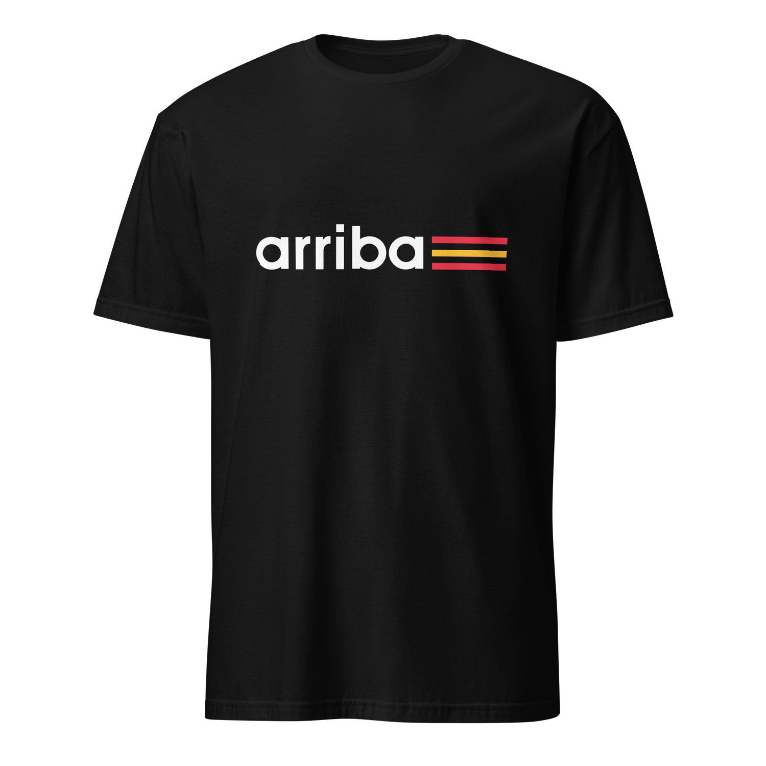 Camiseta negra "arriba" franjas