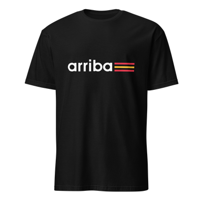 Camiseta negra "arriba" franjas