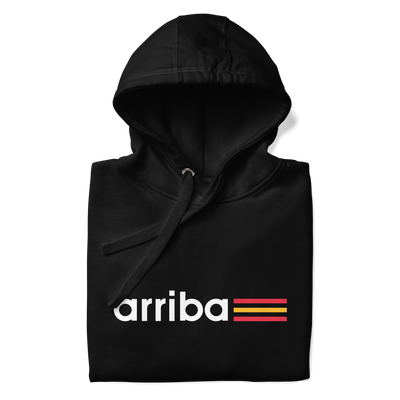 Sudadera negra "arriba" franjas