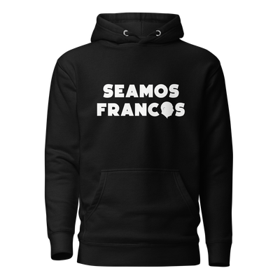 Sudadera negra "SEAMOS FRANCOS"
