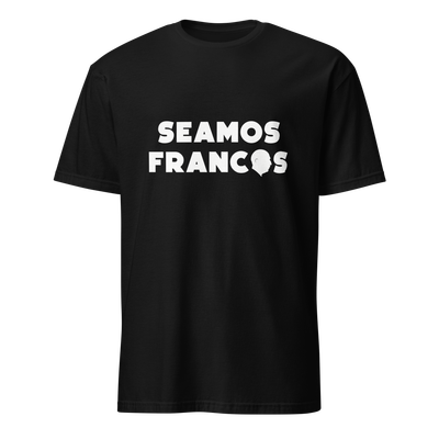 Camiseta negra "SEAMOS FRANCOS"