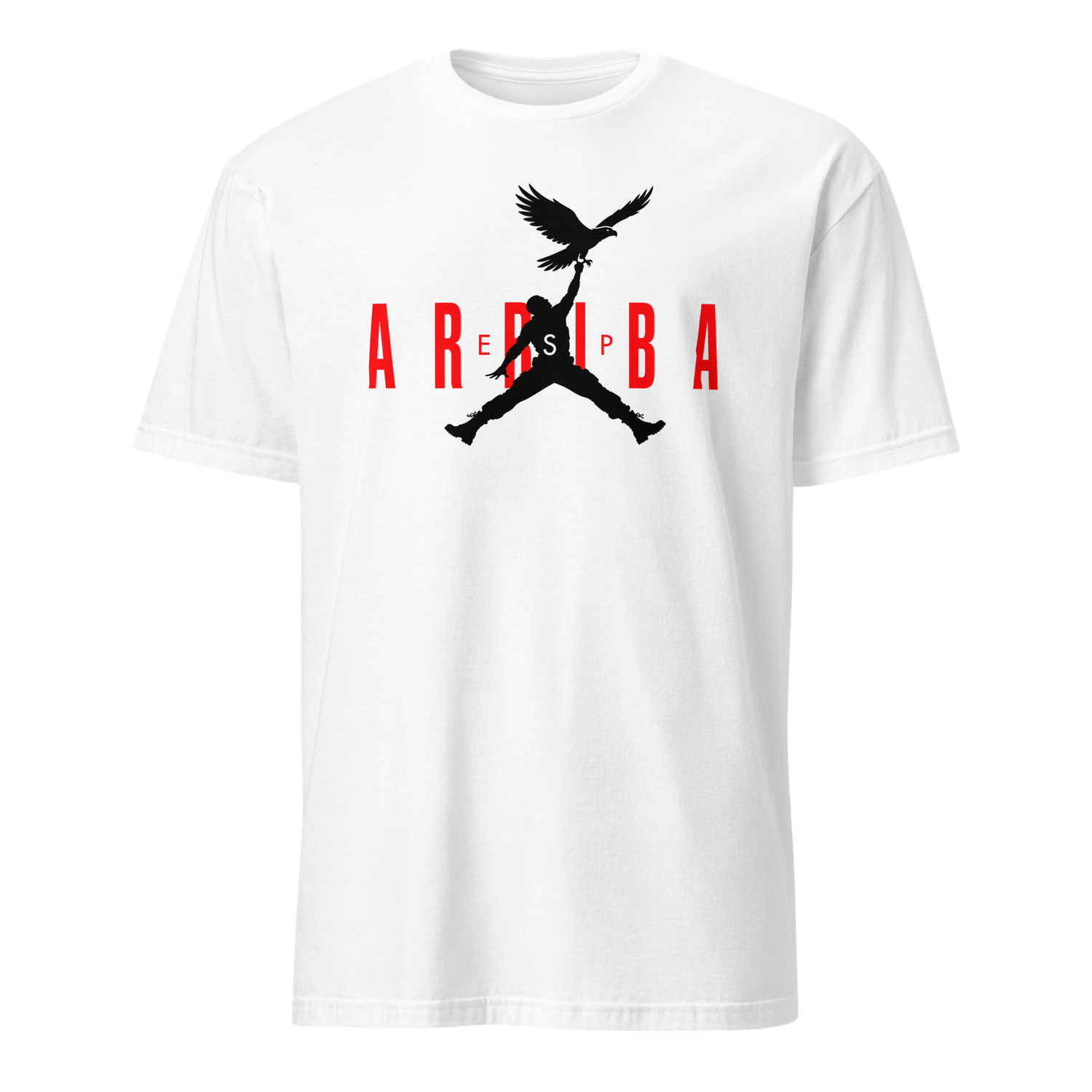 Camiseta blanca "ARRIBA ESP" rojo