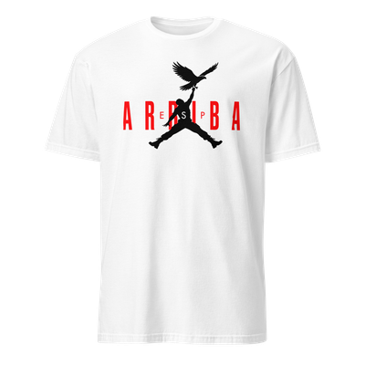 Camiseta blanca "ARRIBA ESP" rojo