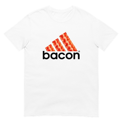 Camiseta blanca "bacon" ilustración