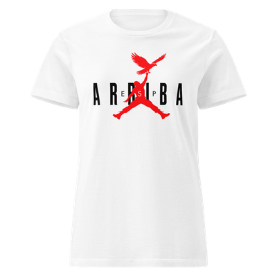 Camiseta mujer blanca "arriba esp" negro