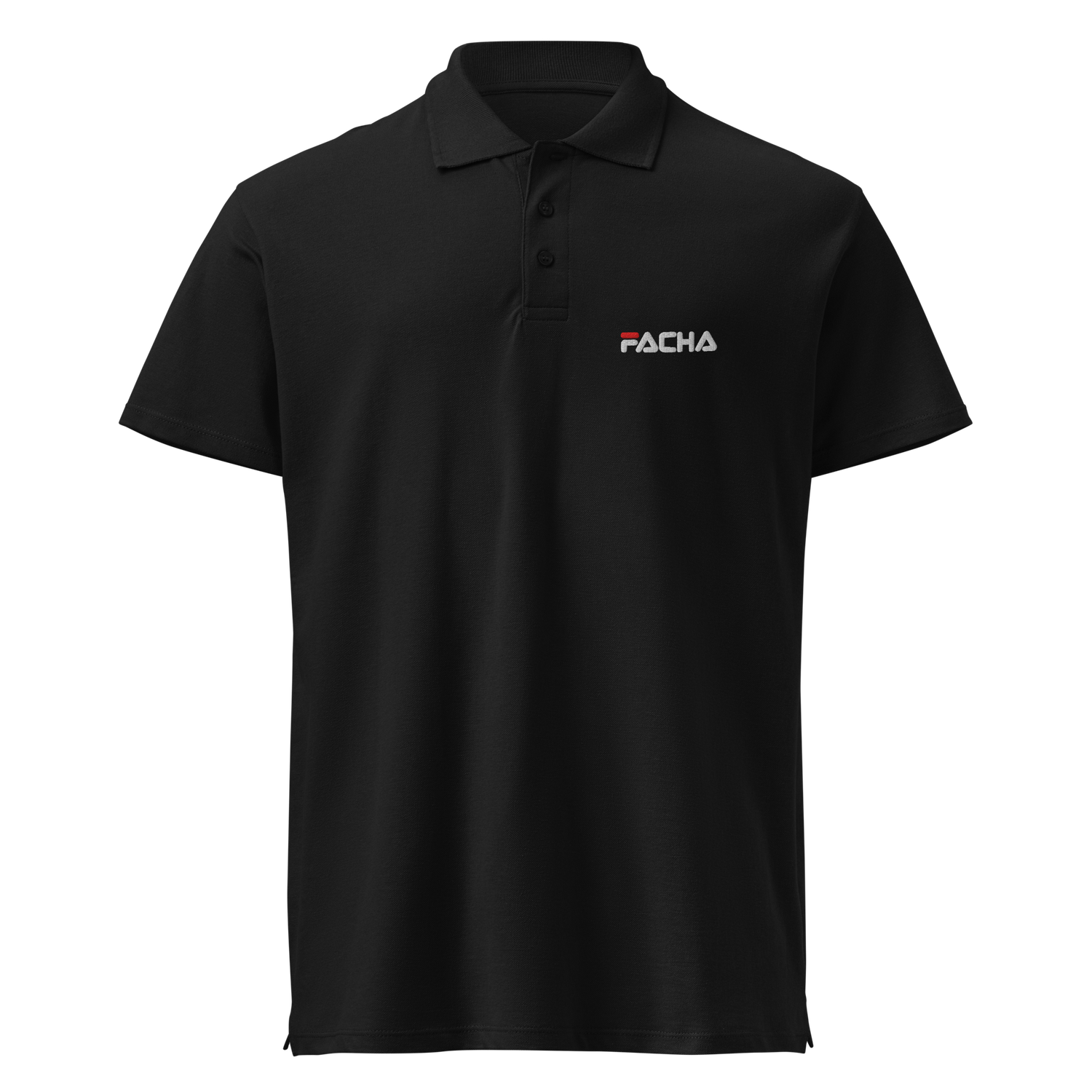 Polo bordado negro "FACHA"