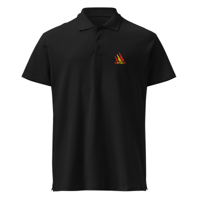 Polo bordado negro "ARRIBA" rojigualda